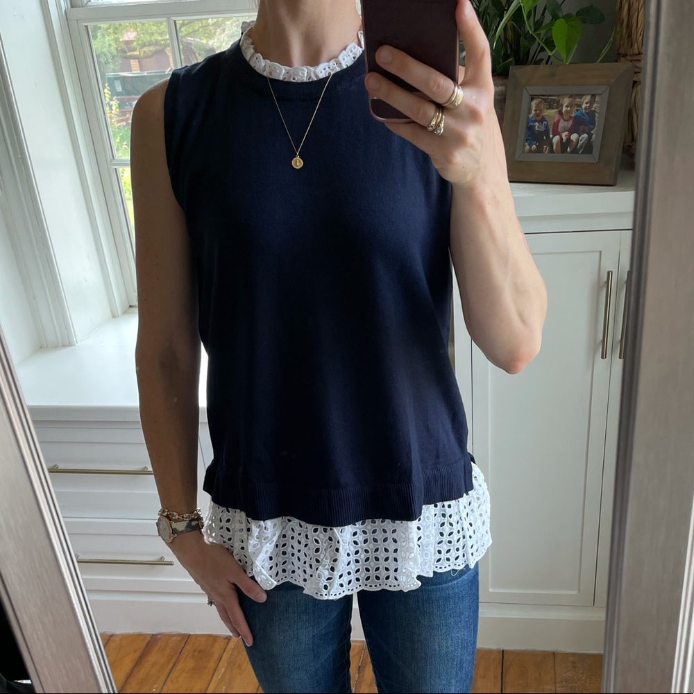 Loft eyelet sweater tank. - Picture 3 of 14